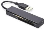 EDNET Czytnik kart 4-portowy USB 2.0 HighSpeed (Compact Flash, SD, Micro SD/SDHC, Memory Stick), czarny w sklepie internetowym VirtualEye