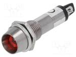Kontrolka LED 8mm 12V czerwona wklęsła / IND8-12R-B w sklepie internetowym Sklep-elektronik.pl