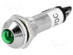 Kontrolka LED 8mm 24V zielona wypukła / IND8-24G-A w sklepie internetowym Sklep-elektronik.pl