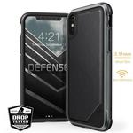 X-Doria Defense Lux - Etui pancerne iPhone Xs / X (czarna skóra) w sklepie internetowym mobilemania.pl