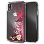 Guess Liquid Glitter Hearts - Etui iPhone XR (malinowy) w sklepie internetowym mobilemania.pl