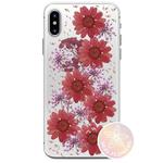 PURO Glam Hippie Chic Cover - Etui iPhone Xs / X (prawdziwe płatki kwiatów czerwone) w sklepie internetowym mobilemania.pl