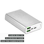 Puro Compact Power Bank - Power bank 10000 mAh 2 x USB-A, 1 x USB-C, 15W (srebrny) w sklepie internetowym mobilemania.pl