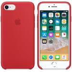 Apple Silicone Case - oryginalne silikonowe etui iPhone 8 / 7 (czerwony) (PRODUCT)RED w sklepie internetowym mobilemania.pl