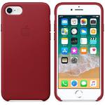 Apple Leather Case - oryginalne skórzane etui iPhone 8 / 7 (czerwony) (PRODUCT)RED w sklepie internetowym mobilemania.pl