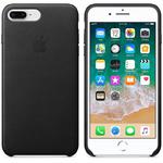 Apple Leather Case - oryginalne skórzane etui iPhone 8 Plus / 7 Plus (czarne) w sklepie internetowym mobilemania.pl