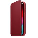 Apple Leather Folio - Skórzane etui iPhone Xs z kieszeniami na karty (czerwony) (PRODUCT)RED w sklepie internetowym mobilemania.pl