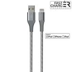 PURO Fabric K2 Cable - Kabel Lightning MFi 3m KEVLAR (Space Gray) w sklepie internetowym mobilemania.pl