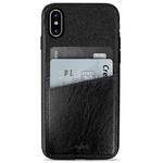 PURO Shine Pocket - Etui iPhone X z doklejaną kieszenią na karty (czarny) w sklepie internetowym mobilemania.pl