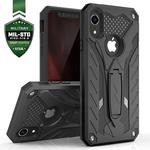 Zizo Static Cover - Pancerne etui iPhone XR z podstawką (czarne) w sklepie internetowym mobilemania.pl