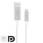 Aluminiowa przejściówka Moshi z USB-C do DisplayPort 5K/60fps (srebrny) w sklepie internetowym mobilemania.pl