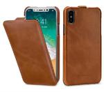 Etui skórzane StilGut do iPhone X / Xs - UltraSlim (brązowe) w sklepie internetowym mobilemania.pl