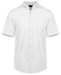 Koszula męska BIAŁA elegancka klasyczna krótki rękaw - 100% bawełna w sklepie internetowym Be Trendy