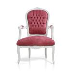 Barokowy, dekoracyjny fotel z serii Luisa obicie ciemno rózowe w sklepie internetowym Impresje24.pl