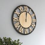 Drewniany zegar ścienny, styl rustykalny . w sklepie internetowym Impresje24.pl