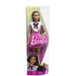 Barbie Fashionistas lalka w różowej kraciastej sukience Mattel w sklepie internetowym gebe.com.pl