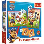 Puzzle 2w1 memos Psia ekipa w akcji, Psi Patrol Trefl w sklepie internetowym gebe.com.pl