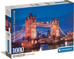 Puzzle 1000 elementów Compact Tower Bridge w nocy Clementoni w sklepie internetowym gebe.com.pl