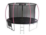 Trampolina LEAN Sport Max 8ft Czarno-Różowa w sklepie internetowym Asplaneta.pl