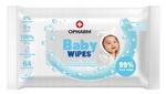 Opharm Baby Wipes Chusteczki Nawilżane 99% Wody Nasączone Wodą 64 Sztuki w sklepie internetowym Asplaneta.pl