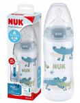 Nuk Butelka First Choice + 300ml Smoczek Flow Control 6-18m 6m+ Niebieska w sklepie internetowym Asplaneta.pl