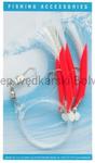 Mikado zestaw morski - hair tube rig - hak 1/0 (red/white) w sklepie internetowym Bolw.pl