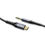 Joyroom kabel audio stereo AUX 3,5 mm mini jack - USB Typ C do telefonu tabletu 1 m czarny (SY-A03) w sklepie internetowym Magboss.pl