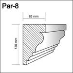 Par-8  - profil pod parapety,  sztukateria gzymsy w sklepie internetowym MieszkajLadniej.pl