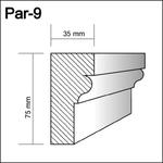 Par-9  - profil pod parapety,  sztukateria gzymsy w sklepie internetowym MieszkajLadniej.pl