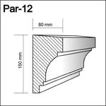 Par-12  - profil pod parapety,  sztukateria gzymsy w sklepie internetowym MieszkajLadniej.pl