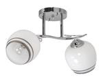 Lampa sufitowa OFELIA 2x60W chrom białe klosze Venti W-N1575/2 w sklepie internetowym naszelampy24.pl