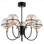 Lampa sufitowa PETRA 5x40W czarna Alfa 62157 kule bursztynowe w sklepie internetowym naszelampy24.pl