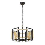 Lampa sufitowa PRIMERO 4xE27 czarny złoty Italux PND-44003-4-BK-GD w sklepie internetowym naszelampy24.pl