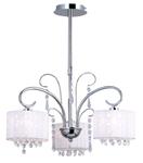 Lampa sufitowa SPAN 3xE14 chrom białe abażury Italux MDM1583/3 WH w sklepie internetowym naszelampy24.pl