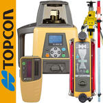 Niwelator laserowy RL-200 2S Topcon + Detektor LS-80X Topcon + System sterowania maszyn LS-B200W Topcon + Statyw korbowy 3,2m + Łata laserowa 2,4m w sklepie internetowym Infopomiar.pl