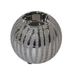 Świecznik kula srebrna ceramiczna H: 8 cm w sklepie internetowym Pigmejka
