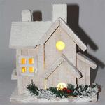 Domek Led świąteczny biały 20,5x18,5x10,5 w sklepie internetowym Pigmejka