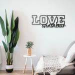 Napis na ścianę 3D czarny plexi - Love is in the air w sklepie internetowym Dekorys