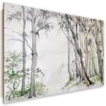 Obraz Deco Panel, Las szarych drzew malowany - 100x70 w sklepie internetowym Dekorys