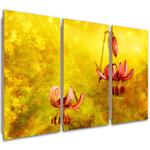 Obraz trzyczęściowy Deco Panel, Zwiędłe tulipany kwiaty - 90x60 w sklepie internetowym Dekorys