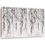 Obraz Deco Panel, Tropikalne rośliny w szarości na betonie - 120x80 w sklepie internetowym Dekorys