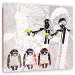 Obraz Deco Panel, Banksy Pulp Fiction i małpy - 50x50 w sklepie internetowym Dekorys