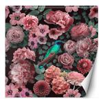 Fototapeta, Kwiaty róże różowe ptak natura Andrea Haase - 100x100 w sklepie internetowym Dekorys