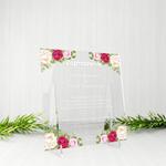 Zaproszenia ślubne z przeźroczystej plexi - Trójkolorowe róże w sklepie internetowym Dekorys