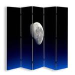 Parawan dwustronny, Księżyc na nocnym niebie - 180x170 w sklepie internetowym Dekorys