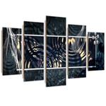 Obraz pięcioczęściowy Deco Panel, Ślady deszczu - 150x100 w sklepie internetowym Dekorys
