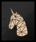 Obraz na dibondzie - geometryczne zwierzęta - Jednorożec - In w sklepie internetowym Dekorys