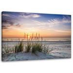 Obraz na płótnie, Zachodzące słońce na plaży - 90x60 w sklepie internetowym Dekorys