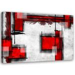 Obraz na płótnie, Abstrakcja geometryczna w czerwieni - 100x70 w sklepie internetowym Dekorys
