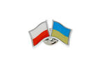 ZNACZEK FLAGA POLSKI I UKRAINY kolor biały kolor żółty kolor niebieski prostokąt (ar2545) w sklepie internetowym Jubileo.pl